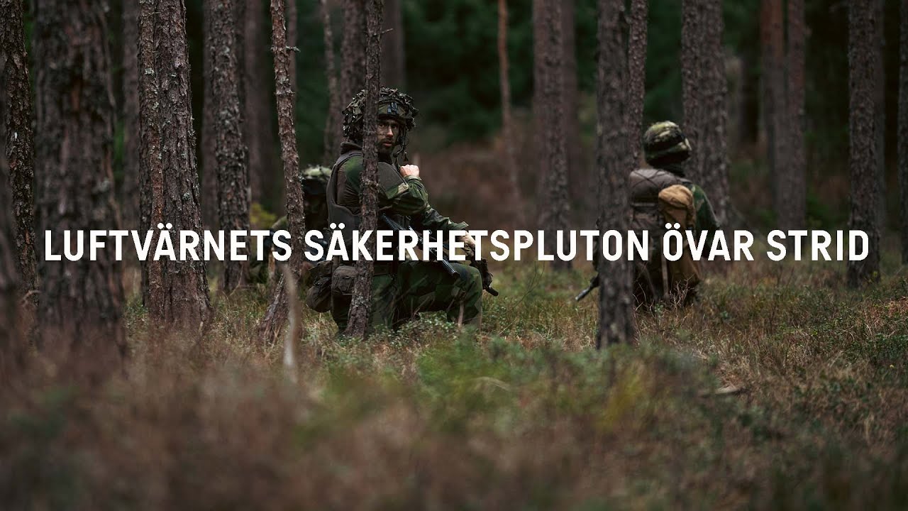 Luftvärnets säkerhetspluton övar strid