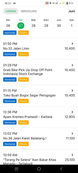 Penghasilan Grab Bike DKI Jakarta perhari 443K