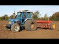 Classic ford 7610 ii drilling and rolling  bamlett cd 4m drill  twose rolls  farming with ford