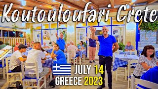 Hersonissos Crete, Koutouloufari, walking tour 4k, Kreta, Greece 2023