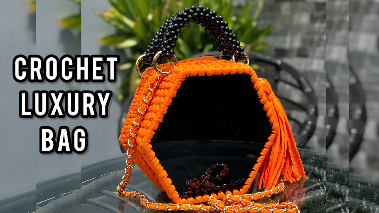 Crochet Bag with Hexagonal Acrylic Board |Easy and Beginners friendly!