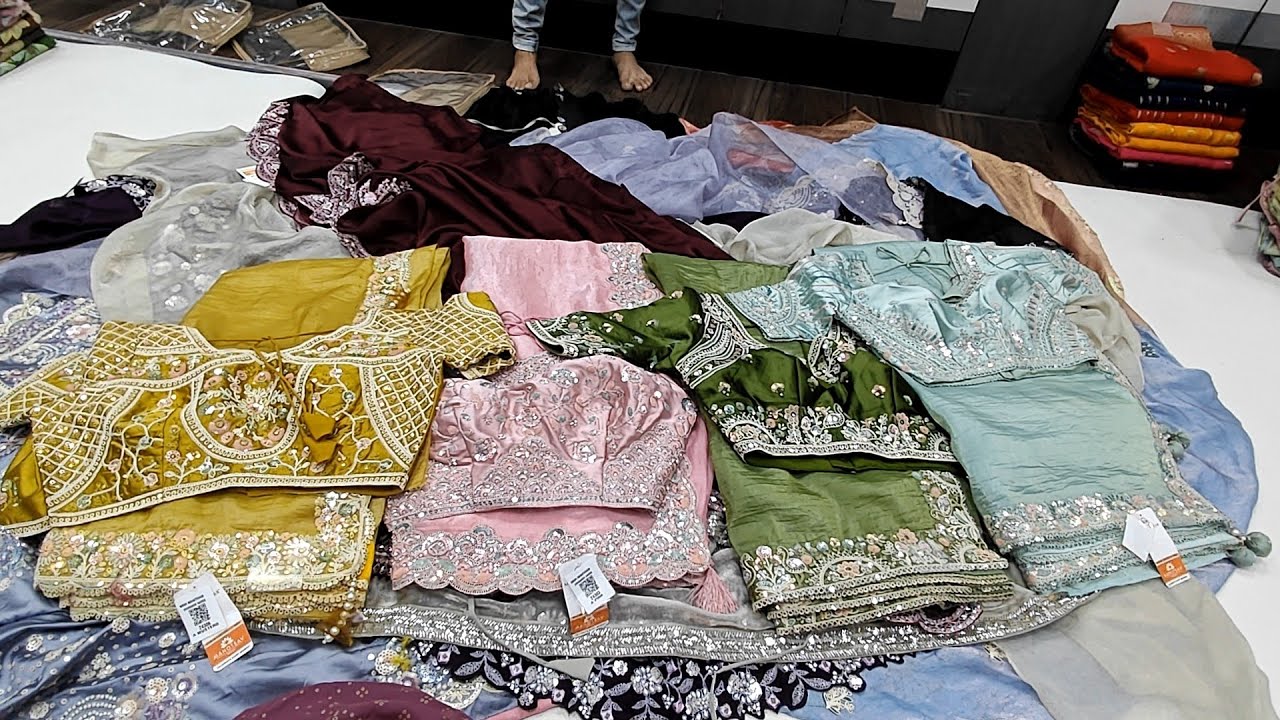 Chickpet Bangalore Wholesale Designer Ready Blouse One Min Sarees/Single Saree Courier AVL/Shopping