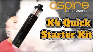 VAPE 初心者でも 簡単に 爆煙！超簡単スターターキット Aspire K4 Quick Start Kit Review