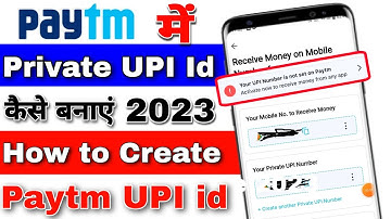 How to create paytm private UPI number || Paytm new update 2023 || How to create paytm upi id 2023