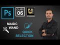 How to make selection with magic wand  quick selection tool in photoshop in hindi  class  6