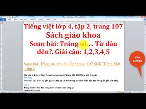 Video Tiếng việt lớp 4, tập 2, sgk, trang 107. Soạn bài:... - YouTube