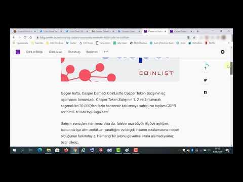 Casper Token ön Satış Opsiyon 4 Açıklandı - Kimler nasıl katılacak detaylı anlatım!!!