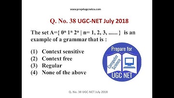 Q No 38 UGC NET July 2018 Computer Science P-II #compilerdesign