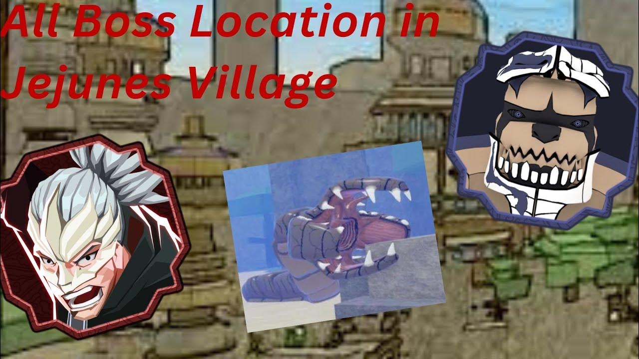 All boss location in jejunes village shindo life roblox youtube