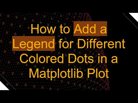 How to Add a Legend for Different Colored Dots in a Matplotlib Plot