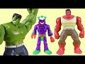 Hulk brothers build a garage for spidey  superhero adventure  superman robot