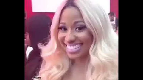 Stan twitter: Nicki Minaj smiling then frowning while cha Ching by slayyyter plays