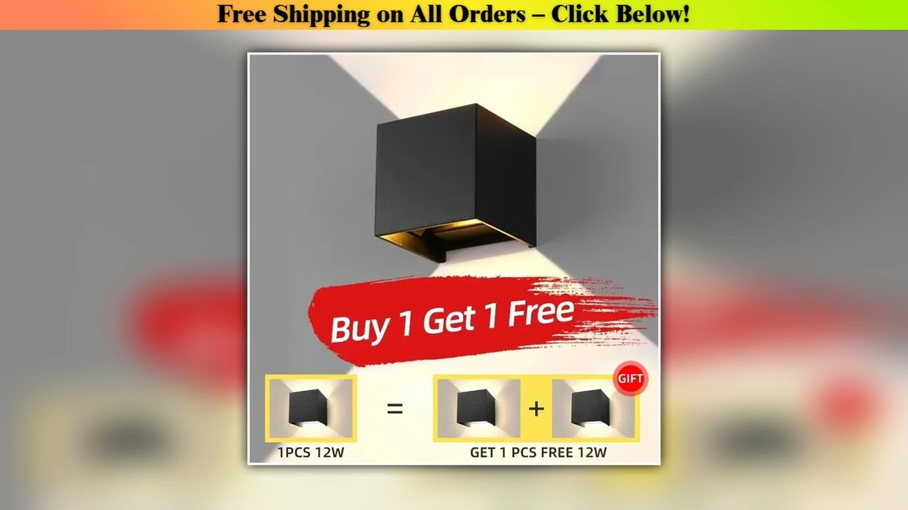 LED Wall Lamps IP65 Waterproof Indoor Outdoor Lighting Wall Light Ceiling For Home Bedroom Bedside