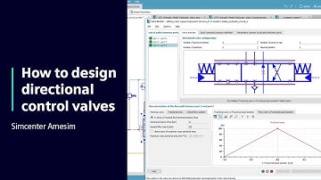 HOW TO Design directional control valves with Simcenter Amesim | Tutorial #HowToSimcenterSystems