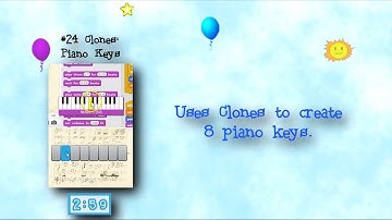 Programming 4 Kids in Scratch 2: Show #24 of 27 - Clones: Piano Keys