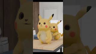 Two happily jumping Pokemon Pikachu! #pikachu #shorts