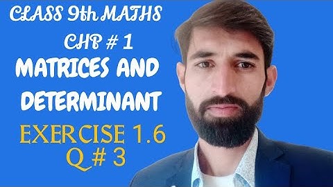 Exercise 1.6 - 9th Class Math  - Q#3 - Abdul Moied Official #cramer rule #inverse method