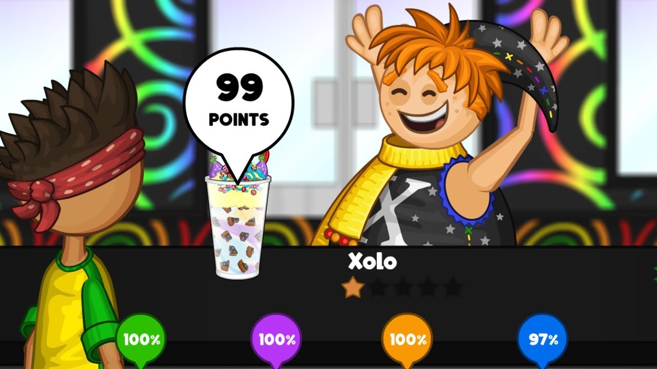 Papa's Freezeria Deluxe Unlocking New Year (Rank 36, Xolo) Moon Mist Syrup Calypso Island 2023