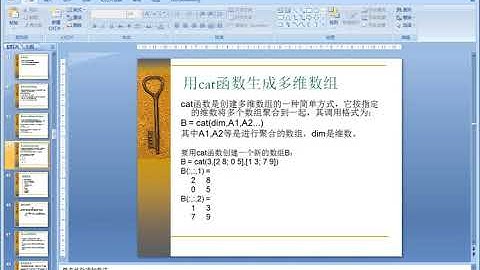 《精通MATLAB2019：从入门到实战》视频 PPT R2019a MATLAB零基础入门教程 多维数组 创建多维数组 使用cat函数