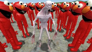 SCP-096 THE SHY GUY VS ELMO ARMY!! Garry's Mod