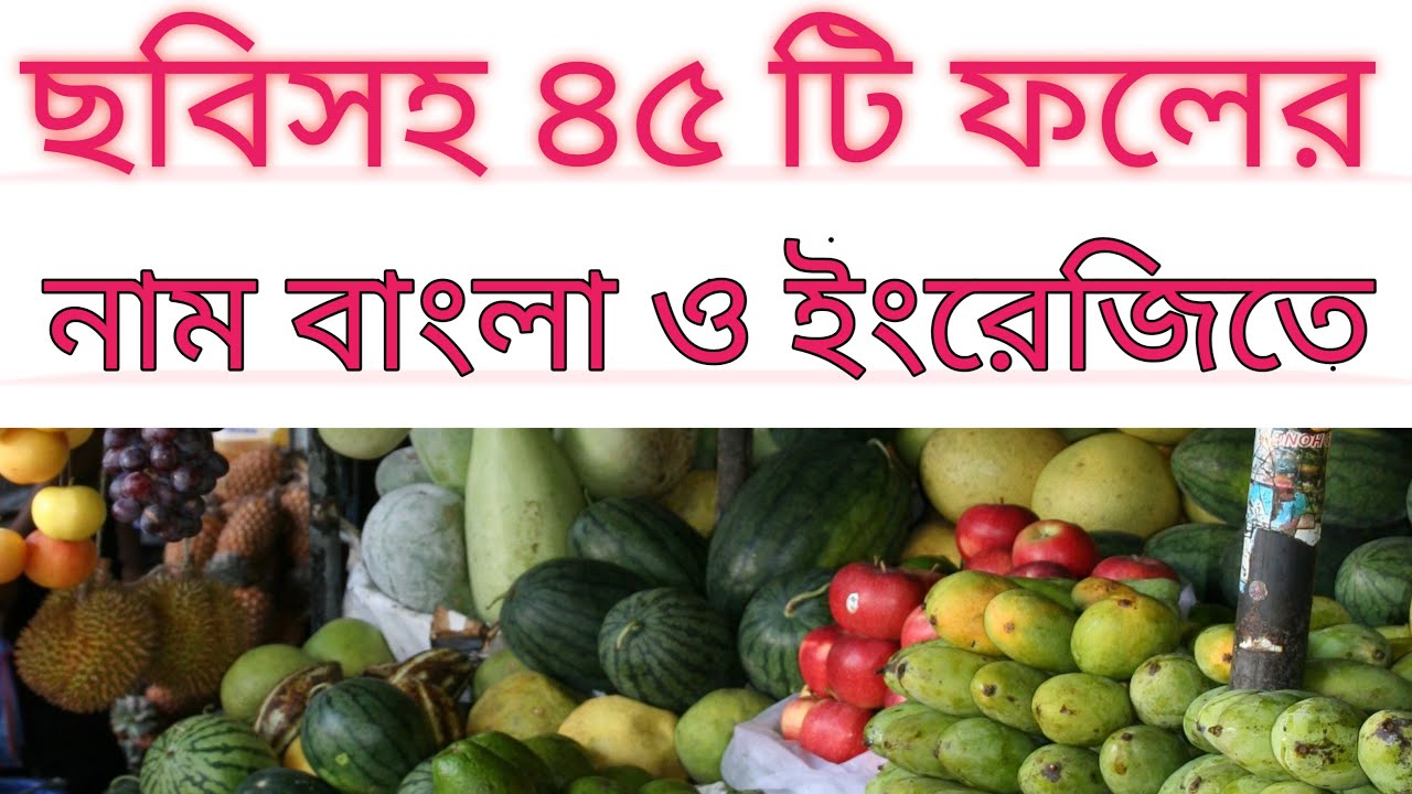 Many Kinds Of Fruits Name In English And Bengali বিভিন্ন ফলের নাম শিখুন