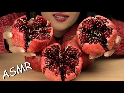 ASMR POMEGRANATE FRUIT REAL EATING SOUND,CRUNCHY POMEGRANATE MUKBANG,NO TALKING,ALINA ASMR