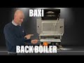 Inside the boiler casing Baxi back boiler replacement with a combination boiler
