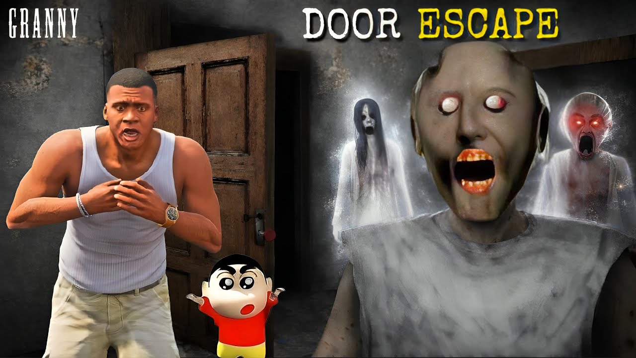 Granny Attacked Franklin & Shinchan at Night 😱 | GTA 5 Horror