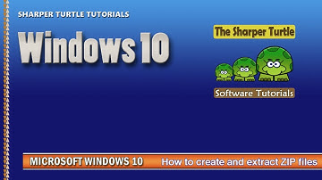 Windows 10 - How to create a ZIP folder and extract files