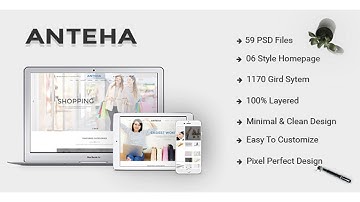 Anteha - Clean & Minimal multipurpose PSD template | Themeforest Website Templates and Themes