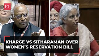 Nirmala Sitharaman spars with Mallikarjun Kharge over his 'weak women' remark in Rajya Sabha