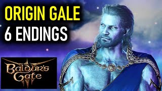 Gale Origin All 6 Endings | Baldur's Gate 3 (BG3)