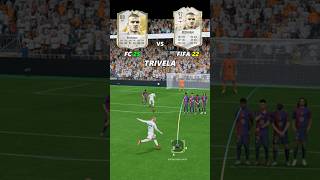 Zidane , Beckham &amp; Ronaldo FC 25 vs FIFA 22 Free Kicks #football #shorts