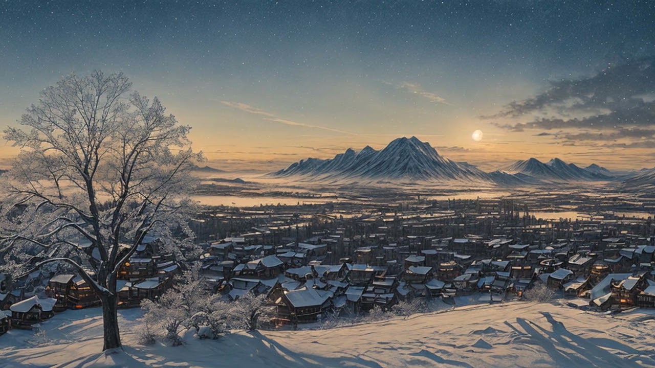 Valentine's Eve Snowfall: Lofi Serenity for Deep Sleep