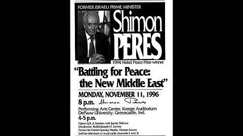 November 11, 1996 - Shimon Peres Ubben Lecture At DePauw University (Complete)