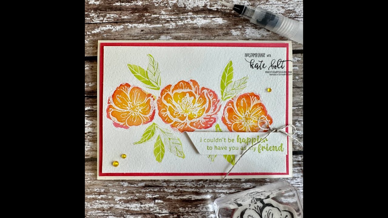 The Emboss Resist Technique With Irresistible Blooms Stampin Up. Coffee ...