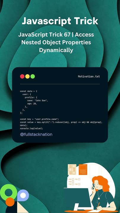 JavaScript Trick 67 | Access Nested Object Properties Dynamically | # ...