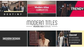 Modern Titles Premiere Rush Templates