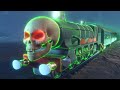 Lego Ghost Buster Train - Lego Halloween Night Cartoon - Choo choo train kids videos