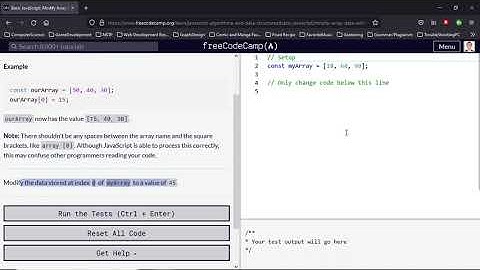 Day30.1 May23 Modify Array Data With Indexes
