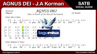 AGNUS DEI - J.A Korman - SATB / All vocal parts