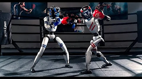Chinese Robot Boxing Match | Unitree G1 vs H1 Humanoid Fight