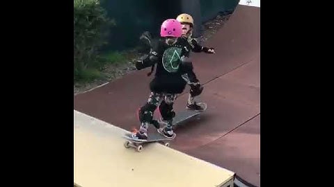 A cute video of Naz and Biggy fighting who goes on the skate ramp first #shorts
