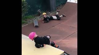 A cute video of Naz and Biggy fighting who goes on the skate ramp first #shorts screenshot 2