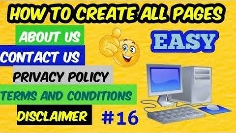 how to create about us contact us privacy policy page for blogger website