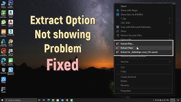 Extract Option Not Showing issue fixed in PC. #WinRAR Extract option missing in Right click on Win10
