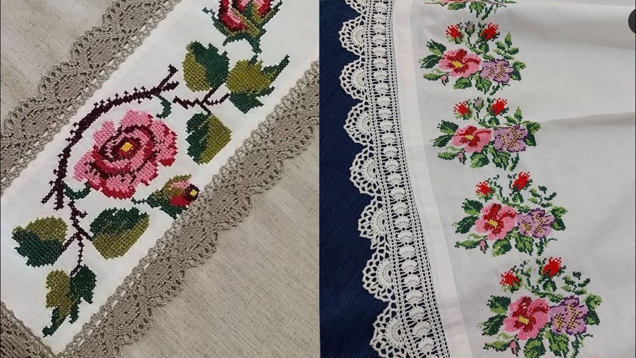 Top 10 stunning Cross Stitch Crochet lace patterns for table cloth and