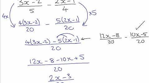 adding and subtracting algebraic fractions