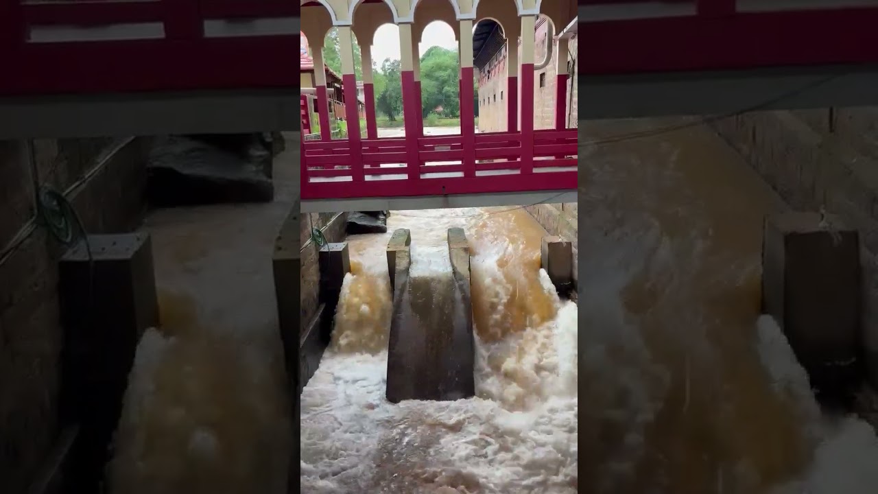 Monsoon Glory: Nandini River at Kateel Shri Durga Parameshwari Temple | 