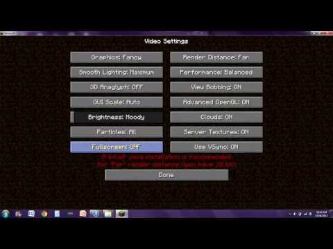 Steps to make Minecraft Full Screen - Media | RDTK.net